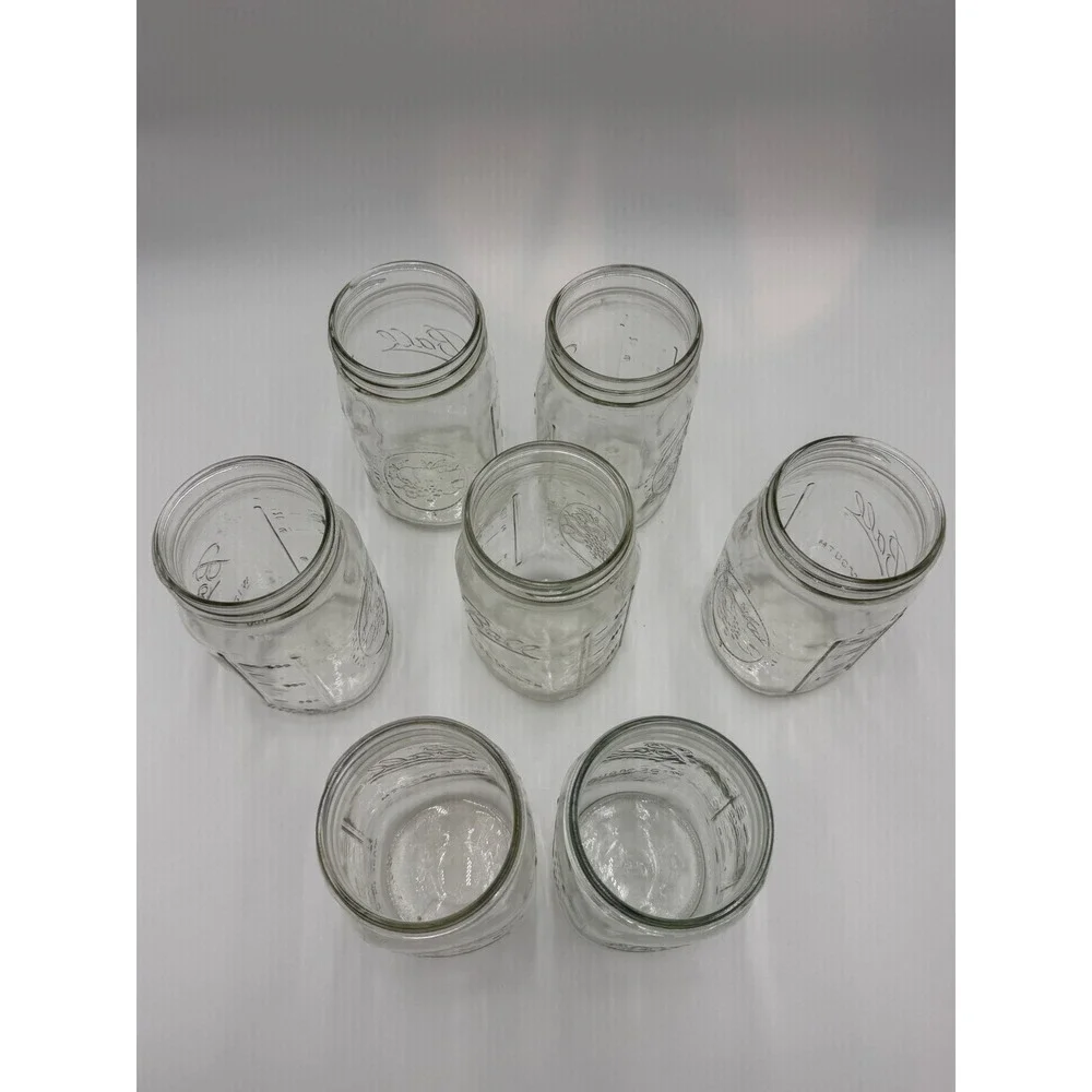 Mason Jars Ball Wide Mouth 32oz Clear Glass Quart Canning Jars Set of 7